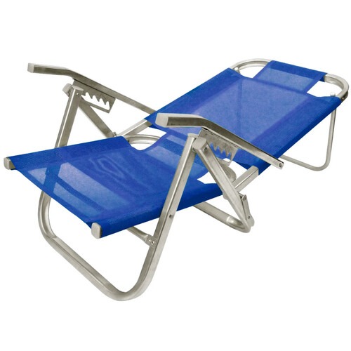 Cadeira de praia dobrável em 5 posições azul royal - Copacabana Cadeira de praia dobrável em 5 posições azul royal - Copacabana