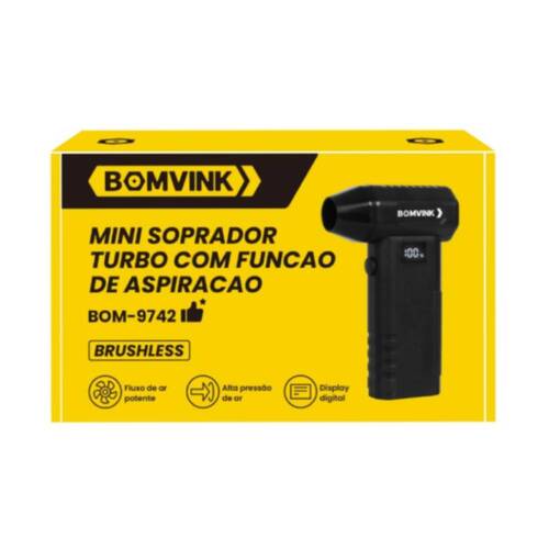 Mini soprador a bateria Brushless com função aspiração - BOM-9742 Mini soprador a bateria Brushless com função aspiração - BOM-9742