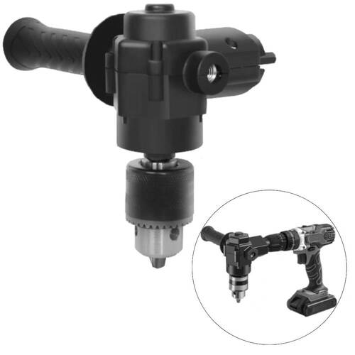 Adaptador para furadeira parafusadeira com mandril em ângulo reto de 90 graus - BOM-5649 Adaptador para furadeira parafusadeira com mandril em ângulo reto de 90 graus - BOM-5649
