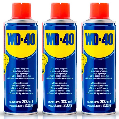 Kit 3 Óleos lubrificante desengripante multiuso 300 ml - WD-40 Kit 3 Óleos lubrificante desengripante multiuso 300 ml - WD-40