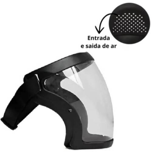 Máscara protetor facial transparente com saída de ar - BOM-7422 Máscara protetor facial transparente com saída de ar - BOM-7422