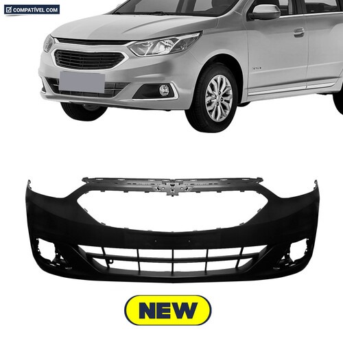 Para-choque Cobalt 2016 a 2021 dianteiro preto liso com e sem farol - 1657