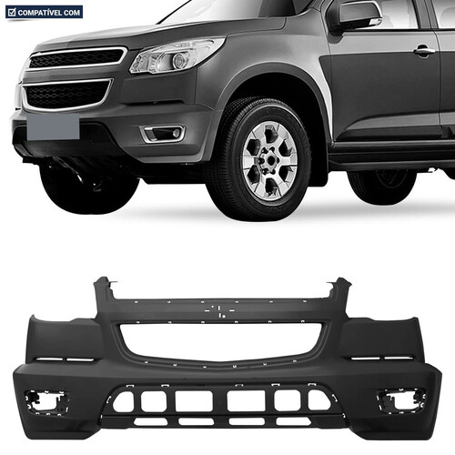 Para-choque S10 2012 a 2016 dianteiro preto liso - 1689 Para-choque S10 2012 a 2016 dianteiro preto liso - 1689