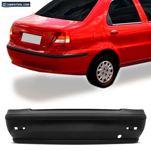 Para-choque Siena Restyling 1 2001 a 2005 traseiro preto - 3255
