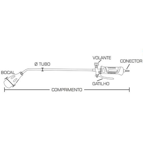 Maçarico lança chamas bocal 49 mm para gás propano - BFH3059 Maçarico lança chamas bocal 49 mm para gás propano - BFH3059