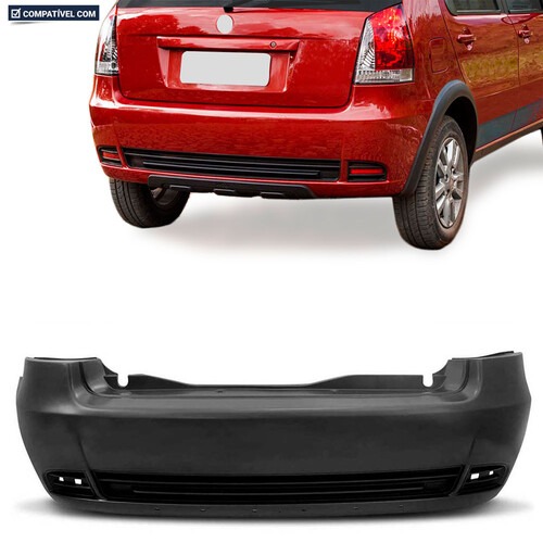 Para-choque Palio Way 2015 a 2018 traseiro preto liso - 3446 Para-choque Palio Way 2015 a 2018 traseiro preto liso - 3446