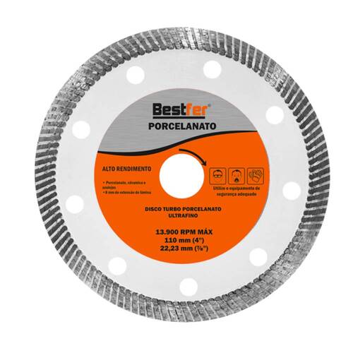 Disco diamantado turbo 110 mm para porcelanato - BFH1861 Disco diamantado turbo 110 mm para porcelanato - BFH1861