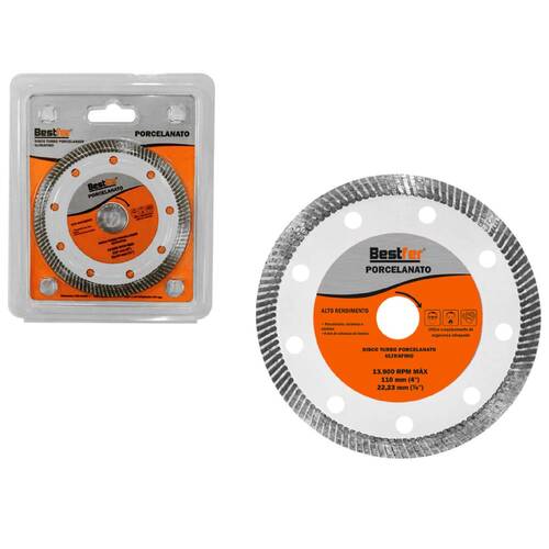 Disco diamantado turbo 110 mm para porcelanato - BFH1861 Disco diamantado turbo 110 mm para porcelanato - BFH1861