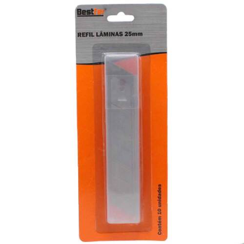 L�mina para estilete 25 mm com 10 pe�as - BFH2835