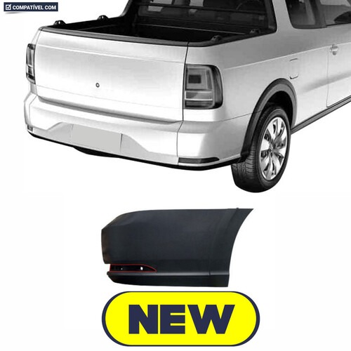 Para-choque Saveiro G7 2016 a 2021 traseiro preto lado direito sem sensor - 6686 Para-choque Saveiro G7 2016 a 2021 traseiro preto lado direito sem sensor - 6686