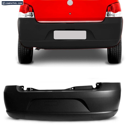 Para-choque Palio Restyling3 2007 a 2012 traseiro preto - 3406 Para-choque Palio Restyling3 2007 a 2012 traseiro preto - 3406