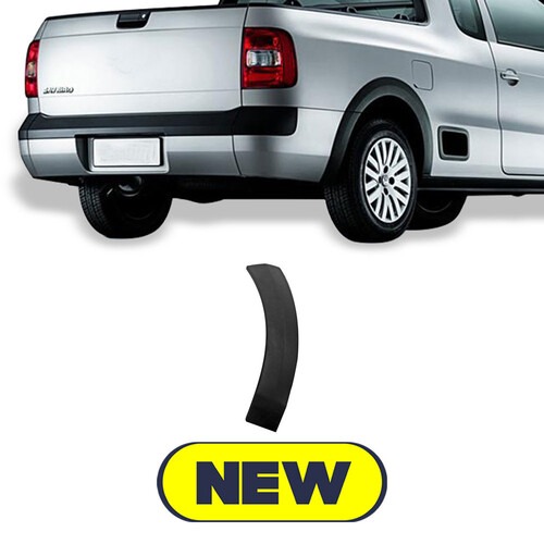 Moldura Saveiro G5/G6 2008 a 2016 traseiro preto lado esquerdo - 6663