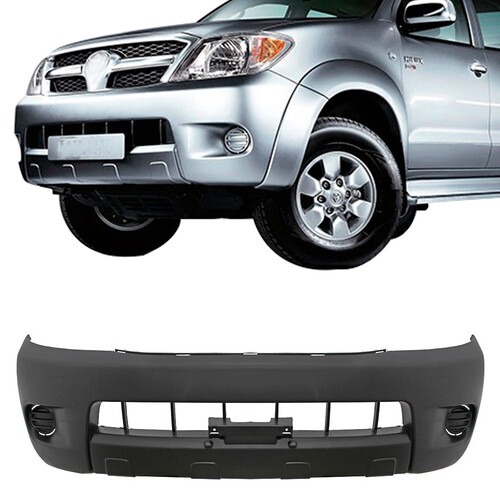 Para-choque Hilux 2005 a 2008 dianteiro preto texturizado sem farol - 7002