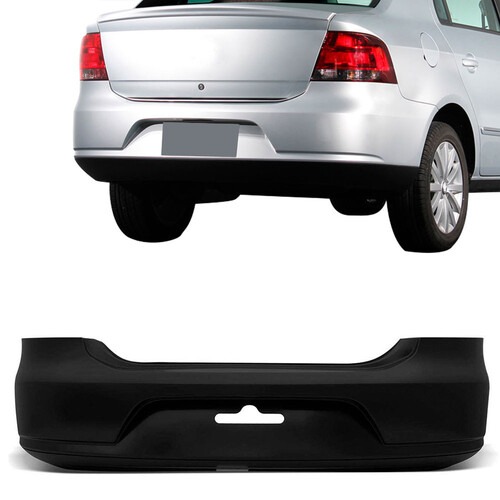 Para-choque Voyage 2009 a 2012 traseiro preto liso - 6355