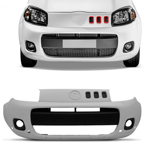 Para-choque Uno Sporting 2011 a 2014 dianteiro preto primer - 3426 Para-choque Uno Sporting 2011 a 2014 dianteiro preto primer - 3426