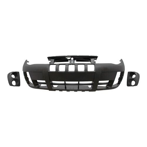 Para-choque Strada Trekking Restyling 2 2005 a 2012 dianteiro preto com moldura de farol com furo - 3489K