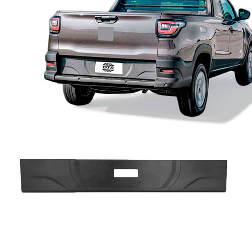 Moldura placa Strada 2020 a 2023 traseiro central preto - 3564 Moldura placa Strada 2020 a 2023 traseiro central preto - 3564