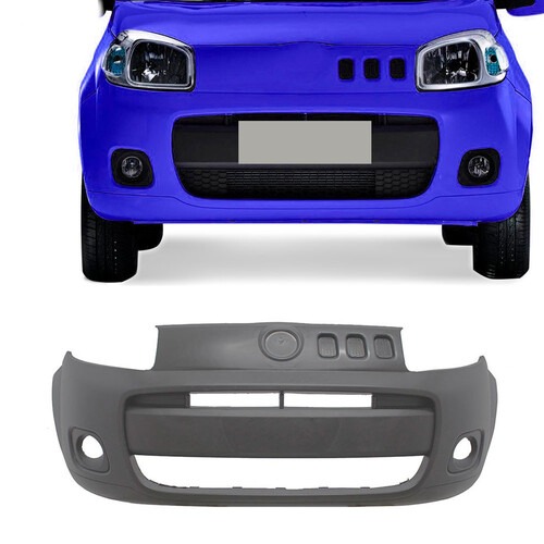 Para-choque Fiorino 2014 a 2022 Uno 2010 a 2014 dianteiro cinza liso parcial - 3456