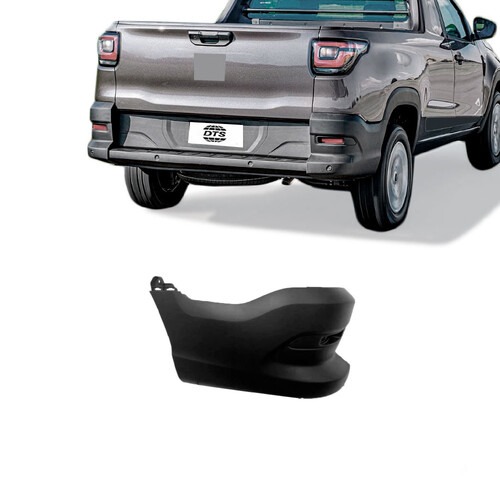 Para-choque Strada Endurance/Freedom/Volcano 2020 a 2023 traseiro esquerdo preto texturizado - 3361