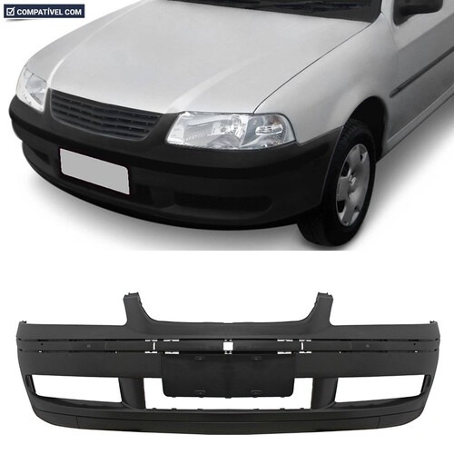 Para-choque Gol G3 2000 a 2005 Parati Saveiro 2000 a 2003 dianteiro preto - 6405