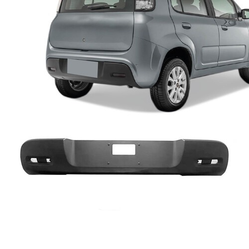 Moldura Uno 2014 a 2021 traseiro central inferior preto texturizado - 3380