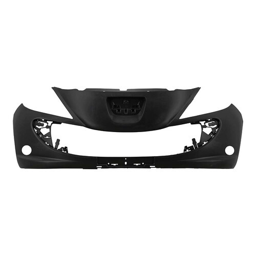 Para-choque Peugeot 207 Hatch/Sedan/Sw/Hoggar 2010 a 2015 dianteiro preto liso com furo para farol - 10010