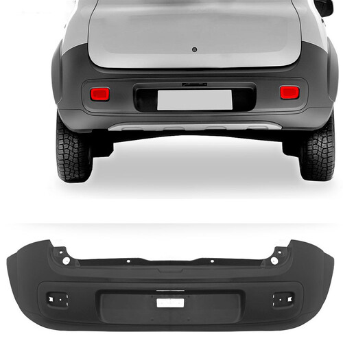 Para-choque Uno 2010 a 2014 traseiro cinza - 3458 Para-choque Uno 2010 a 2014 traseiro cinza - 3458