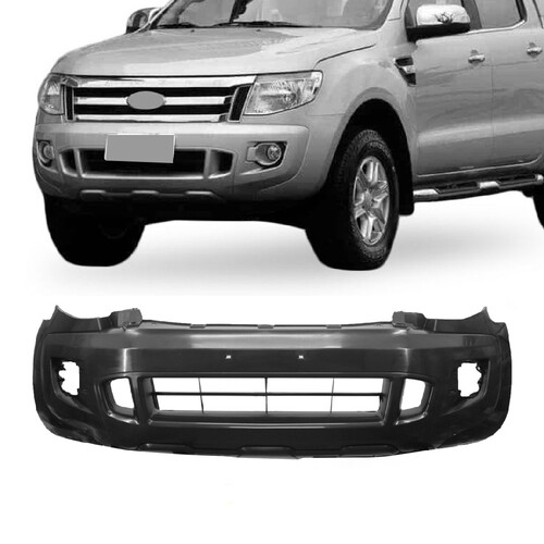 Para-choque Ranger 2012 a 2016 dianteiro preto liso com e sem furo para farol - 2708 Para-choque Ranger 2012 a 2016 dianteiro preto liso com e sem furo para farol - 2708