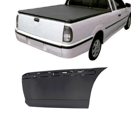 Para-choque Saveiro G3 2000 a 2003 traseiro direito preto liso parcial - 6488