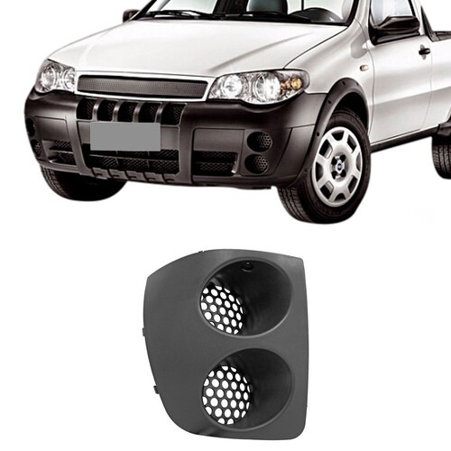 Moldura farol Strada Trekking Restyling 2 2005 a 2012 dianteiro direito preto sem farol - 3422