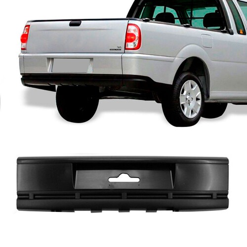Para-choque Saveiro G3 2� Fs 2003 a 2005 G4 2005 a 2010 traseiro central preto texturizado - 6497