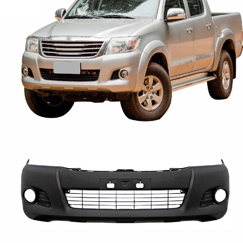 Para-choque Hilux 2012 a 2015 dianteiro preto texturizado com grade - 7064 Para-choque Hilux 2012 a 2015 dianteiro preto texturizado com grade - 7064