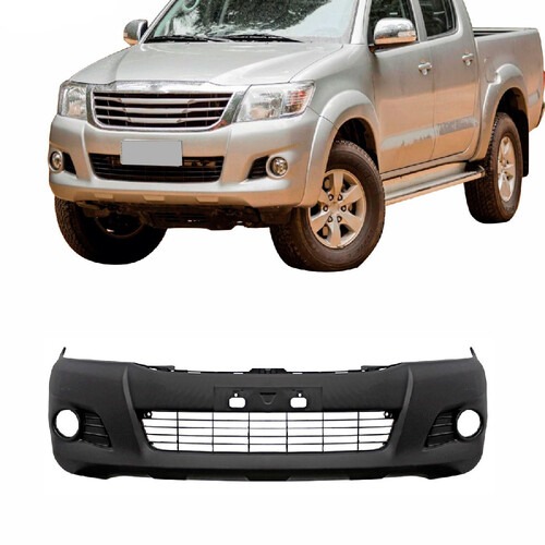 Para-choque Hilux 2012 a 2015 dianteiro preto com grade - 7065 Para-choque Hilux 2012 a 2015 dianteiro preto com grade - 7065