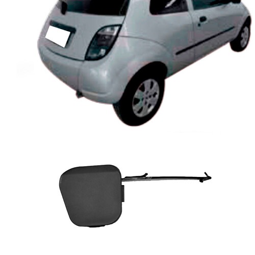 Tampa do reboque Ford Ka 2003 a 2007 traseiro preto texturizado - 2658TA