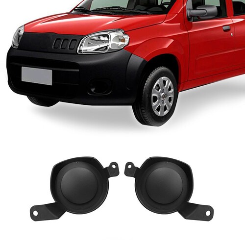 Kit 3 pares Tampa cobertura do farol Uno 2010 a 2014 dianteiro preto - 3435CF