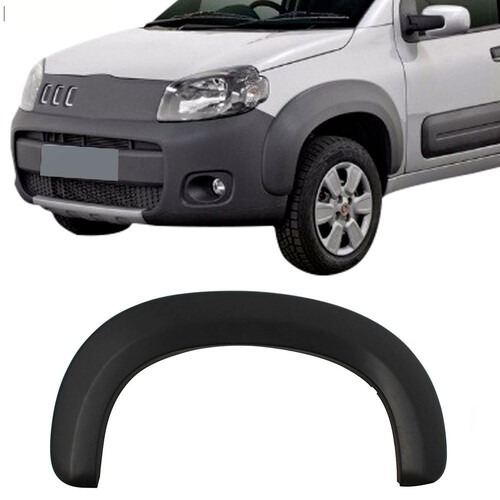 Moldura para Roda Uno Way 2010 a 2014 dianteiro preto direito cinza - 3566