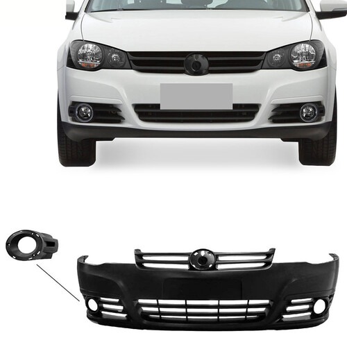 Para-choque Golf 2007 a 2014 dianteiro preto - 6133