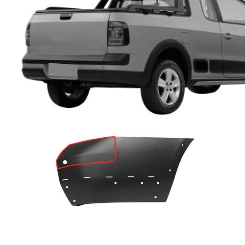 Para-choque Saveiro Cross G5/G6 2009 a 2016 traseiro direito - 6372