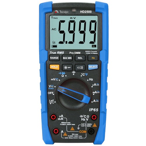 Multimetro digital port�til 750V CAT IV True RMS AC - HD-2500