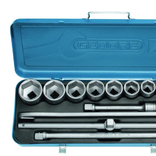 Jogo de soquete sextavado 22 a 50 mm encaixe 3/4