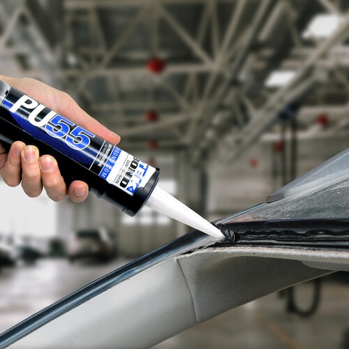 Adesivo poliuretano Automotivo 405g preto - PU55