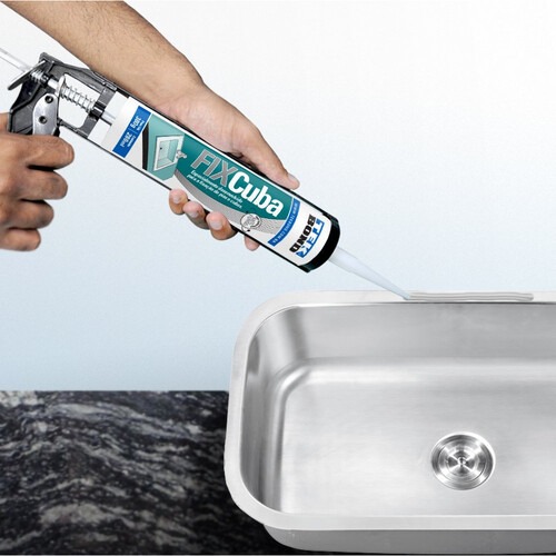 Silicone para fixa��o de cubas 380 gramas cinza - FIX CUBA