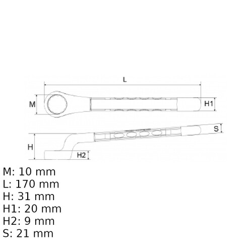Chave estrela de uma boca 10 mm VDE isolada 1000V - BW89MQ10