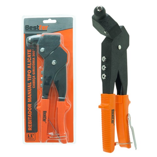Rebitador manual cabeça giratória 360° para rebites até 4,8 mm - BFH3670 Rebitador manual cabeça giratória 360° para rebites até 4,8 mm - BFH3670
