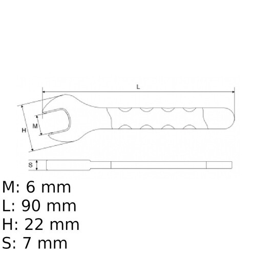 Chave fixa de uma boca isolada VDE 6 mm - BW52MQ6 Chave fixa de uma boca isolada VDE 6 mm - BW52MQ6