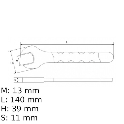 Chave fixa de uma boca isolada VDE 13 mm - BW52MQ13 Chave fixa de uma boca isolada VDE 13 mm - BW52MQ13