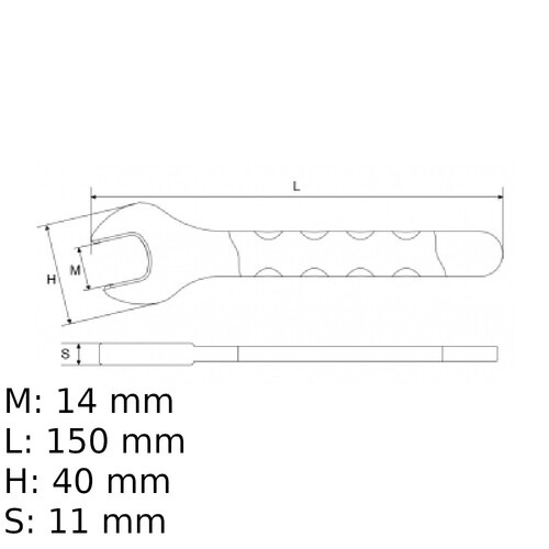 Chave fixa de uma boca isolada VDE 14 mm - BW52MQ14 Chave fixa de uma boca isolada VDE 14 mm - BW52MQ14