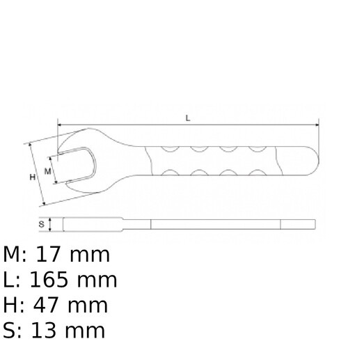 Chave fixa de uma boca isolada VDE 17 mm - BW52MQ17 Chave fixa de uma boca isolada VDE 17 mm - BW52MQ17