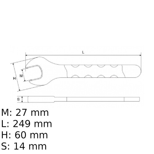 Chave fixa de uma boca isolada VDE 27 mm - BW52MQ27