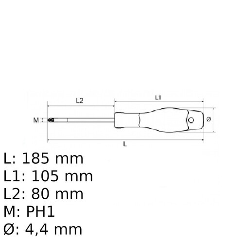 Chave phillips isolada VDE 3/16 Chave phillips isolada VDE 3/16